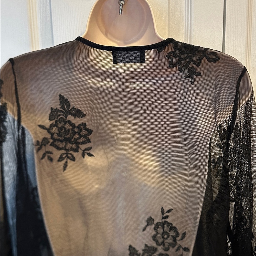 Elegant Black Sheer Top
